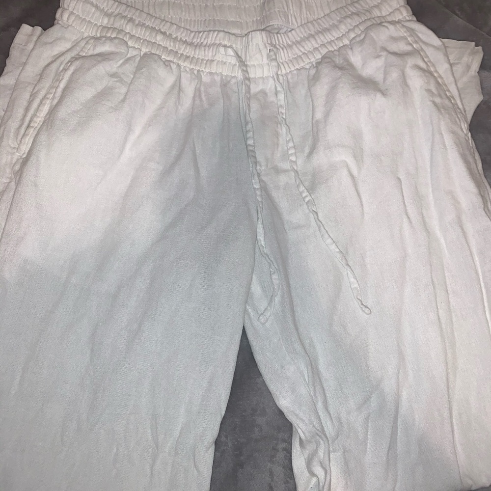 flowy white pants